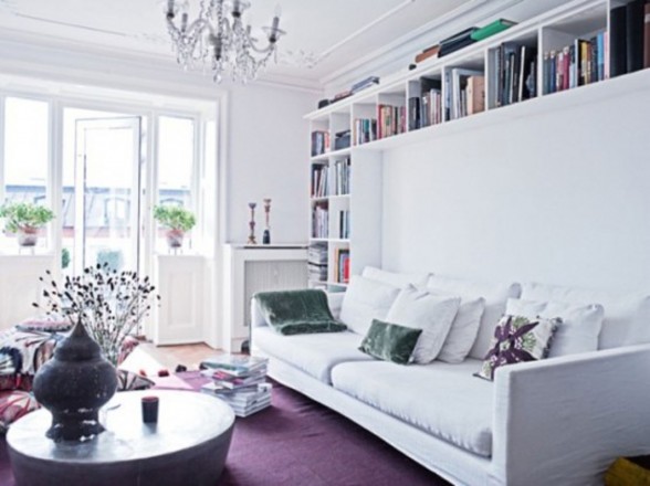 Bright Apartment Interior Design by Nina Nyborg - White Livingroom