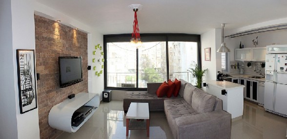 Comfortable Modern Apartment Inspiration from Tel Aviv  - Livingroom