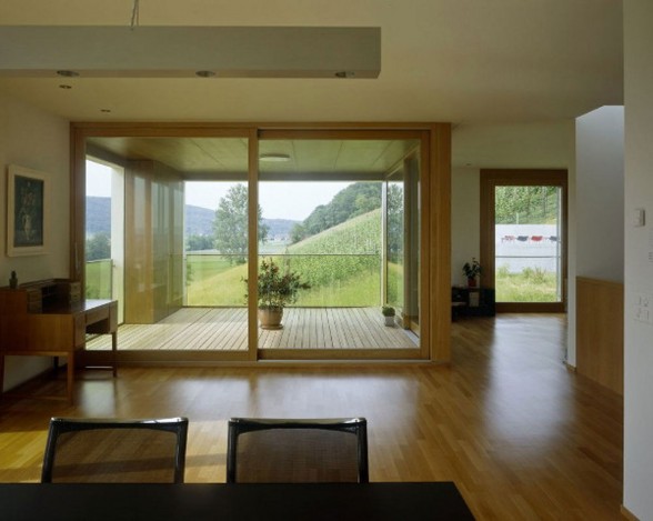 Contemporary Concrete House Design in Rural Landscape of Switzerland - Interior