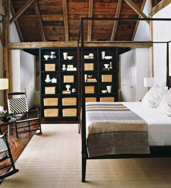 Contemporary House Design from a Barn with High Quality Wood Furniture - Bedroom