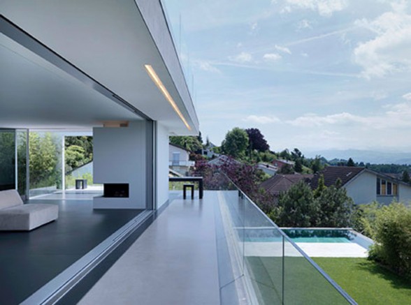 Contemporary Lake House in Swiss by Gus Wustemann - Balcony