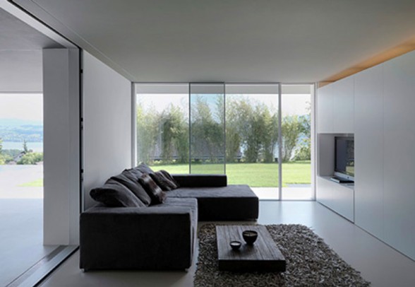Contemporary Lake House in Swiss by Gus Wustemann - Livingroom