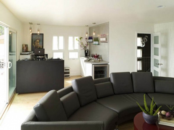 Cozy Apartment Design with Dark Furniture Decoration - Interior Ideas