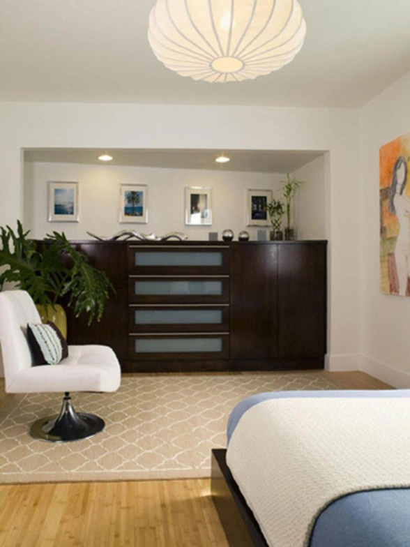 Cozy Apartment Design with Dark Furniture Decoration - Reading Chair