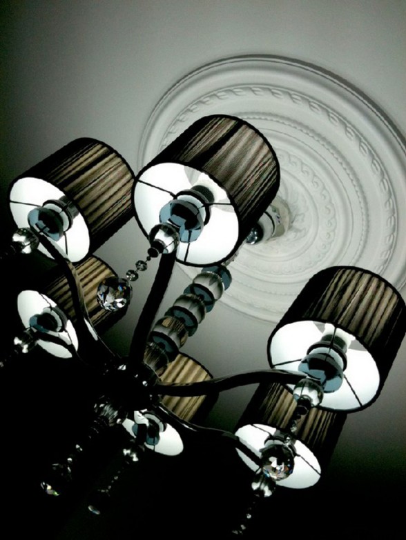 Dark Interior Ideas on House of Graphic Designer in Singapore - Contemporary Ceiling Lamp