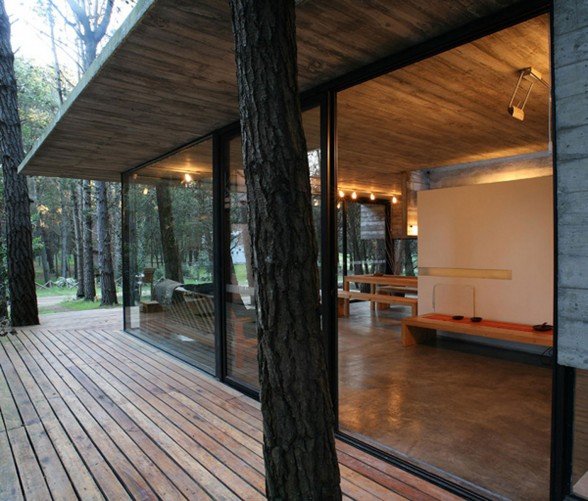 Eco-Friendly Cottage Design in Argentina - Wooden Deck