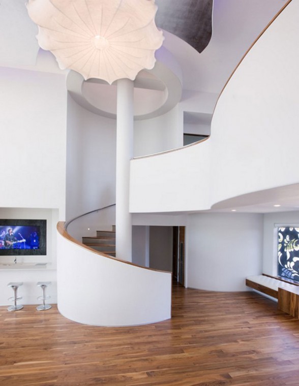 Fabulous Acquavilla Palace by Winn Wittman Architects in Texas - Circular Staircase