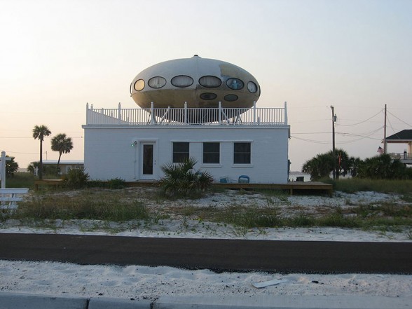 Futuristic Like UFO Shape of a House Plans Extension - in USA