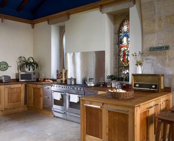Georgian House Design made from Old Church in England - Kitchen