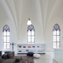 Gothic Church Turned into White Contemporary Home in 2009: Gothic Church Turned Into White Contemporary Home In 2009   Book Rack