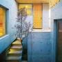 Great Combination of Wood and Concrete in a Courtyard House Design: Great Combination Of Wood And Concrete In A Courtyard House Design   Wooden Entrance Door
