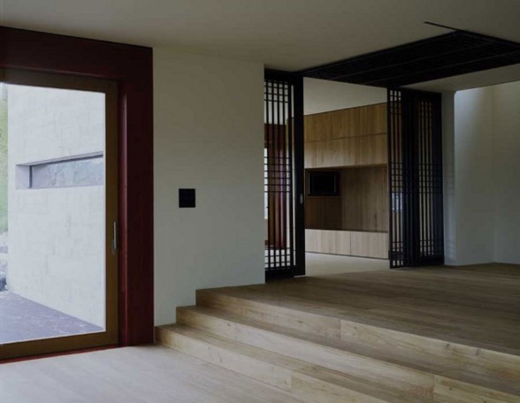 Han Bit House, Slope Concrete House Design in Switzerland by Burkhalter Sumi Architekten - Interior