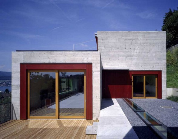 Han Bit House, Slope Concrete House Design in Switzerland by Burkhalter Sumi Architekten - Rooftop