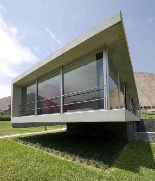 Large Concrete House Design with Glass Façade and Breathtaking Views in Andes - Windows