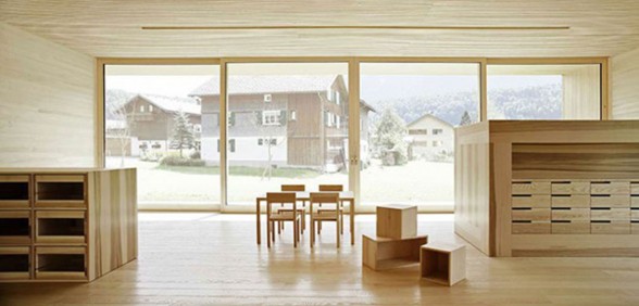 Minimalist Wooden House Ideas by Bernardo Bader - Interior