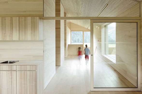Minimalist Wooden House Ideas by Bernardo Bader - Kitchen