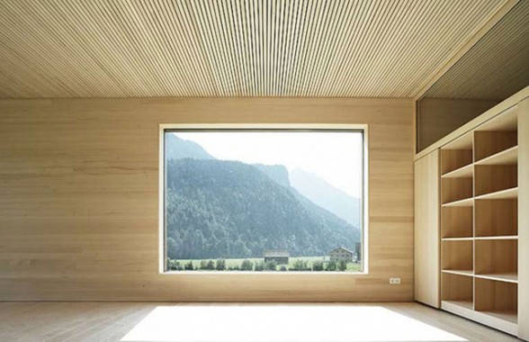 Minimalist Wooden House Ideas by Bernardo Bader - a Room