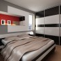 Modern Apartment Design with Red Interior Ideas from Studio Neopolis Slovakia: Modern Apartment Design With Red Interior Ideas From Studio Neopolis Slovakia   Cozy Bed
