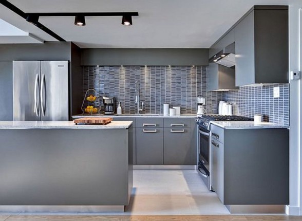 Modern Apartment Ideas from Beauparlant Design, the Riverdale Loft - Modern Kitchen