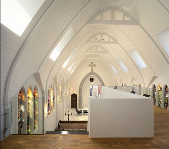 Modern Apartment Redesigned from Dutch Chapel - Second Floor