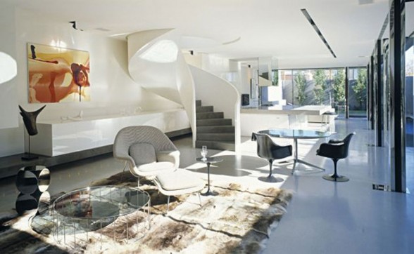 Modern Interior Design for a Contemporary Concrete House in Australia - Bright Living Room