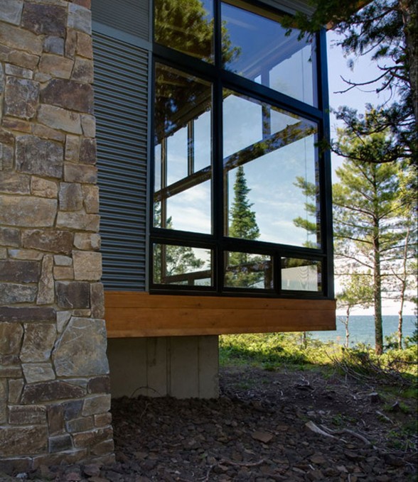 Modern Lake House with Amazing Interior Design from Finne Architect - Glass Wall