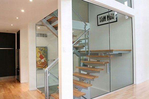 Modern Residence with Glass Walls - Staircase