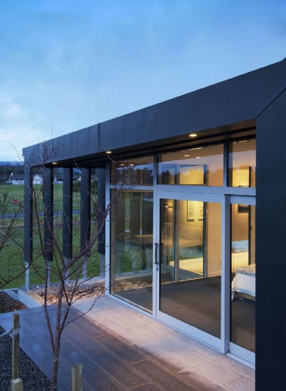New Zealand Retreat, Modern Style in Solid Boxes Architecture - Entrance