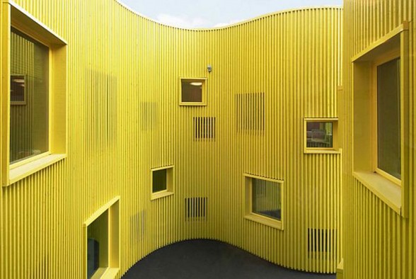 Nursery School Building in Yellow Color in SwedenYellow - Interior Walls