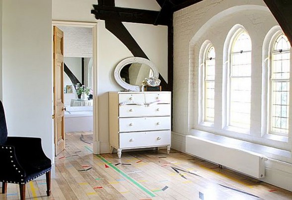 Old Church Turn into Contemporary House - Old Fashioned Furniture