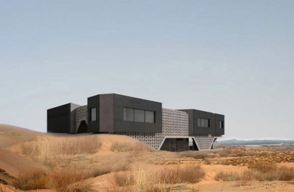Ordos 100 Project in China By HHF Architect, The Dune Home - Desert