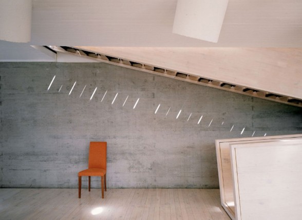 Pedro Lira House, Futuristic House Architecture in Chile - Red Chair