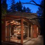 Real Wood House with Forest Environment: Real Wood House With Forest Environment   Glass Wall