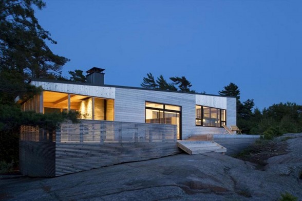 Shift Cottage, Luxury Lake House Design from Superkul in Canada - Entrance