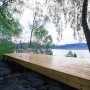 Small Lake House Architecture from Wooden Materials: Small Lake House Architecture From Wooden Materials   Wooden Terrace