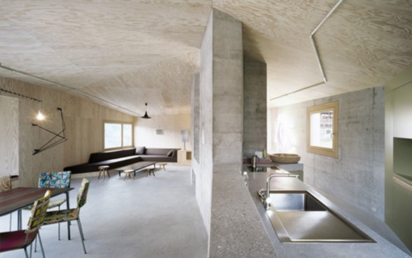 Solid Concrete House Architecture and Minimalist Interior Design in Berlin - Kitchen