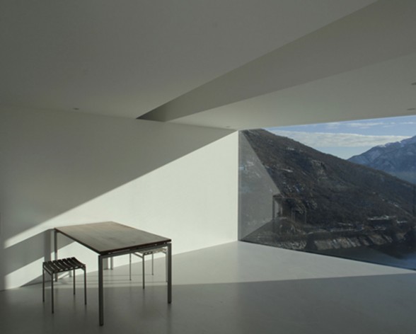 Stone Mountain House Design in Rocky Mountain of Swiss - Terrace