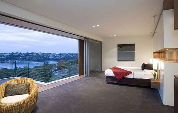 The Mosman, Luxurious Residence in Sydney from Corben Architects with Beautiful Views - Bedroom