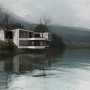 Treehouse, Geometric Guest House Design in China - beside Lake