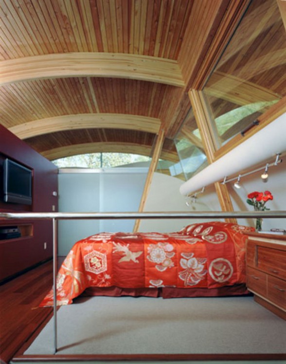 Unique Architecture of Floating House from Robert Harvey Oshatz - Bedroom