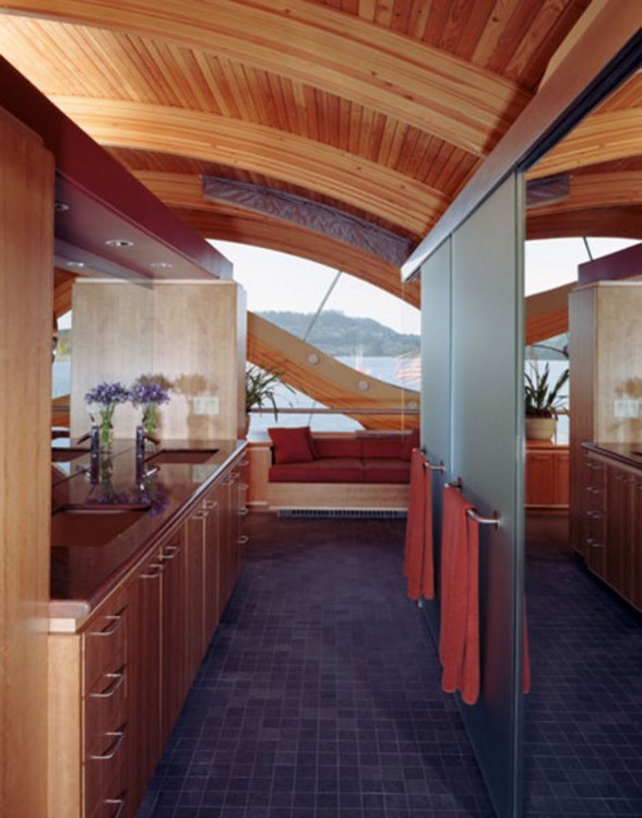 Unique Architecture of Floating House from Robert Harvey Oshatz - Kitchen