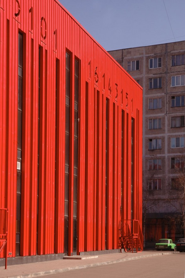 Unique Building Design, the Red Barcode Building - Walls Details