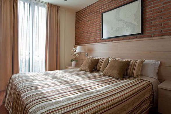Warmth and Comfy Apartment Ideas In 55 Square Meter of Barcelona - Bedroom
