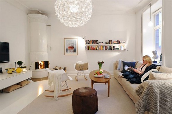 White Apartment Interior Ideas in Sweden