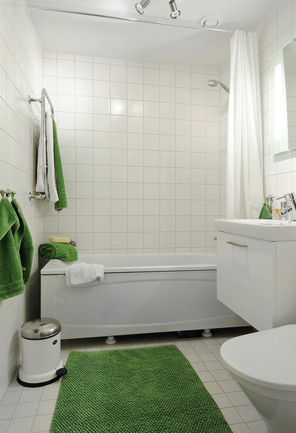 White Apartment Interior Ideas in Sweden - Bathroom