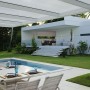 White Contemporary House in Brazil with Swimming Pool: White Contemporary House In Brazil With Swimming Pool   Dining Table In Pool