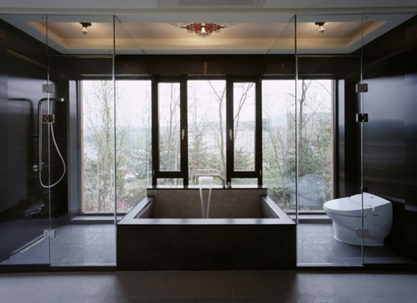Z House, Stunning Architecture of a Modern House by Korean Architect - Concrete Bathtub