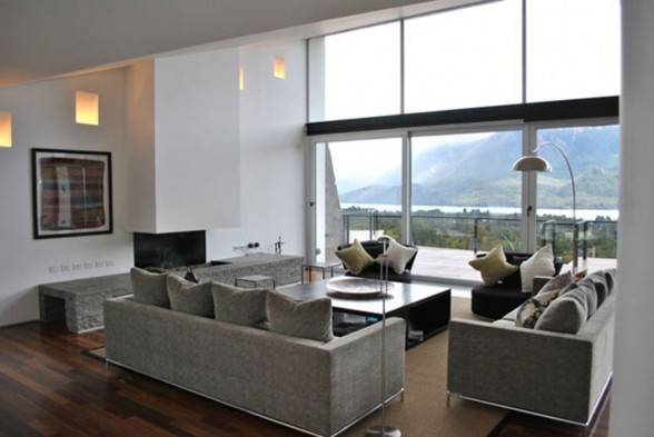 Amazing Mountain Villa with Pantagonian Valley Landscape View from Alric Galindez Architect - Living Room
