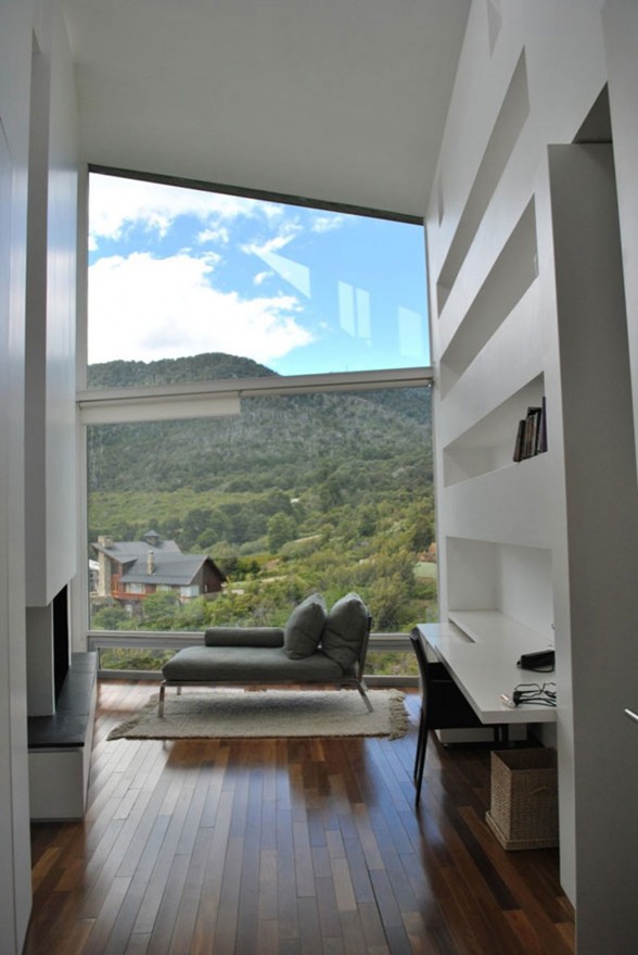 Amazing Mountain Villa with Pantagonian Valley Landscape View from Alric Galindez Architect - Reading Sofa
