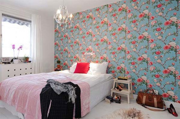 Beautiful Interior Design of Small Apartment in 7 Floor Building of Linnestaden - Bedroom